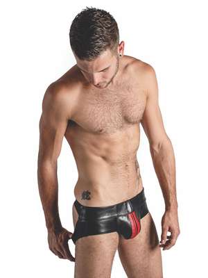 Mister B Leather Powerjock Red Striped 